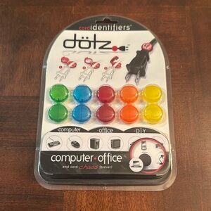 Dotz Electrical Cord Identifiers Color coded Computer Office Organizer